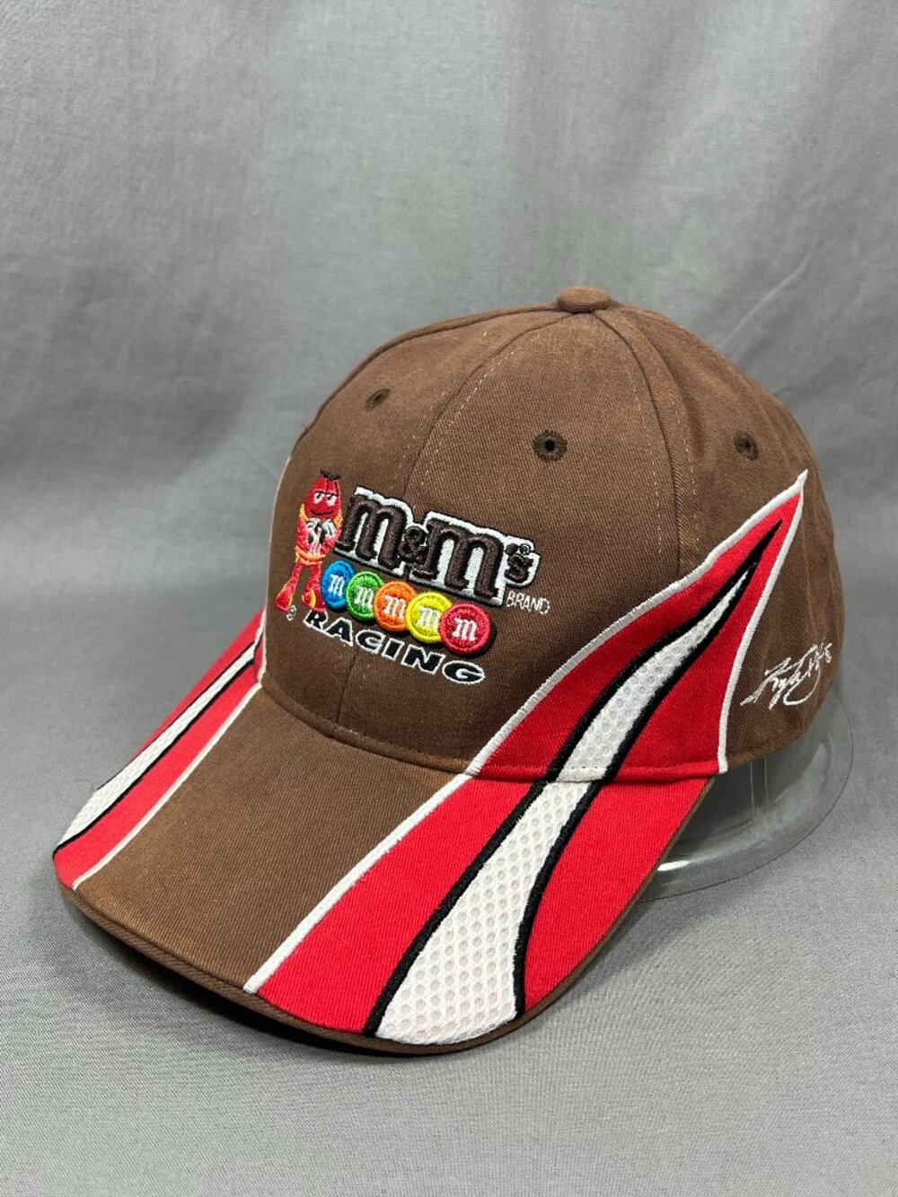 Kyle Busch 18 M&Ms Joe Gibbs Racing Strapback Hat NASCAR Chase Motorsports Mens